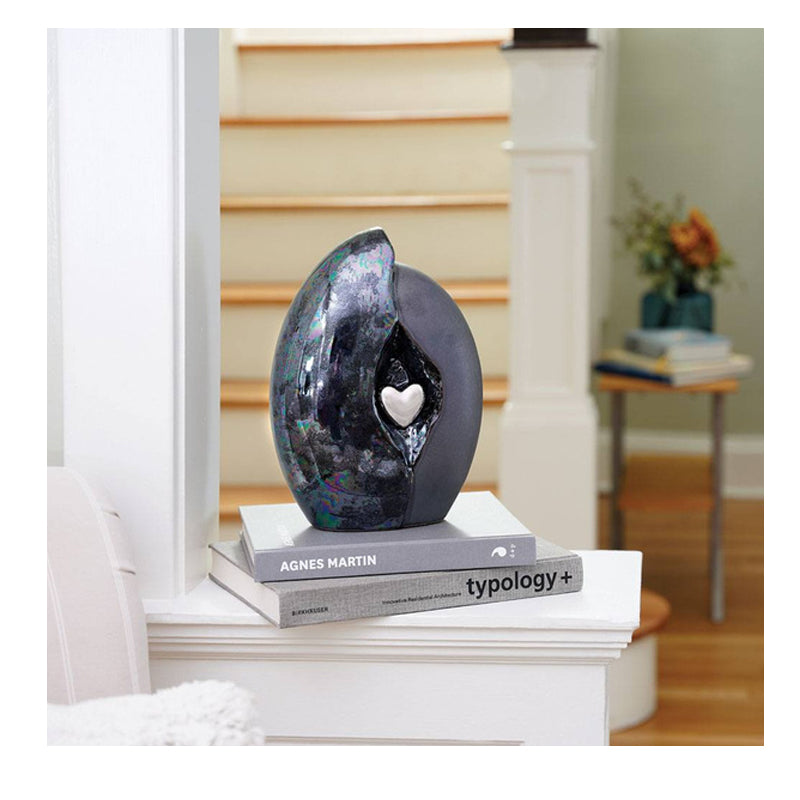 Kindred Heart Black Cremation Urn - Large
