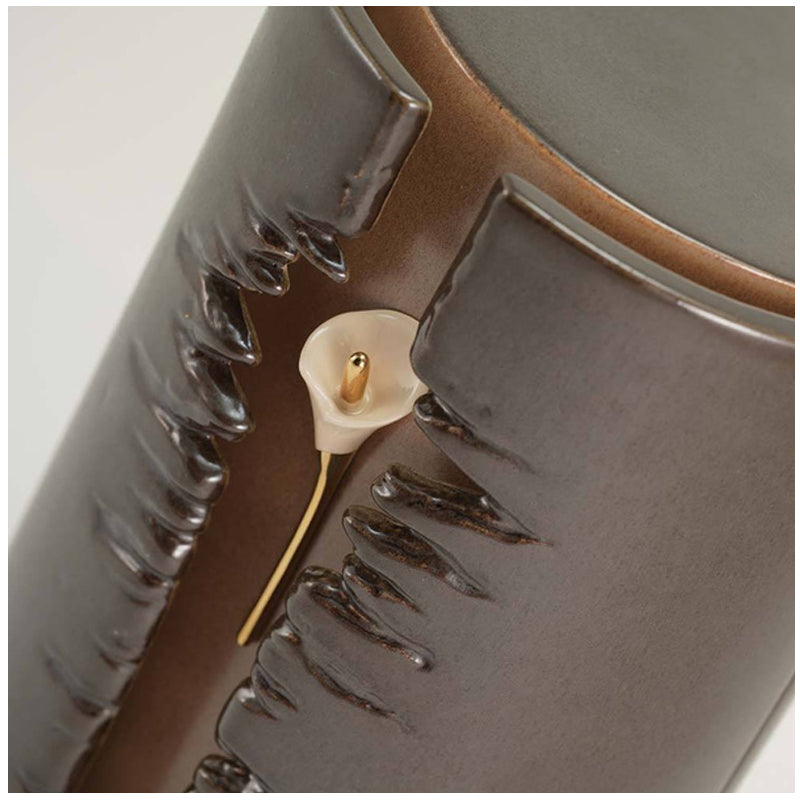 Lily Column Taupe, Full Size Urn