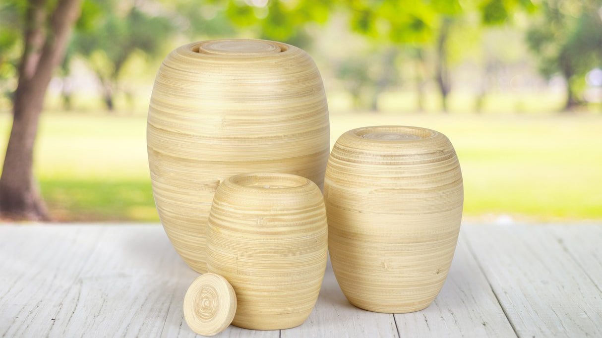 ecopet™ Bamboo Pet Cremation Urn Infinity - 85 cubic inches