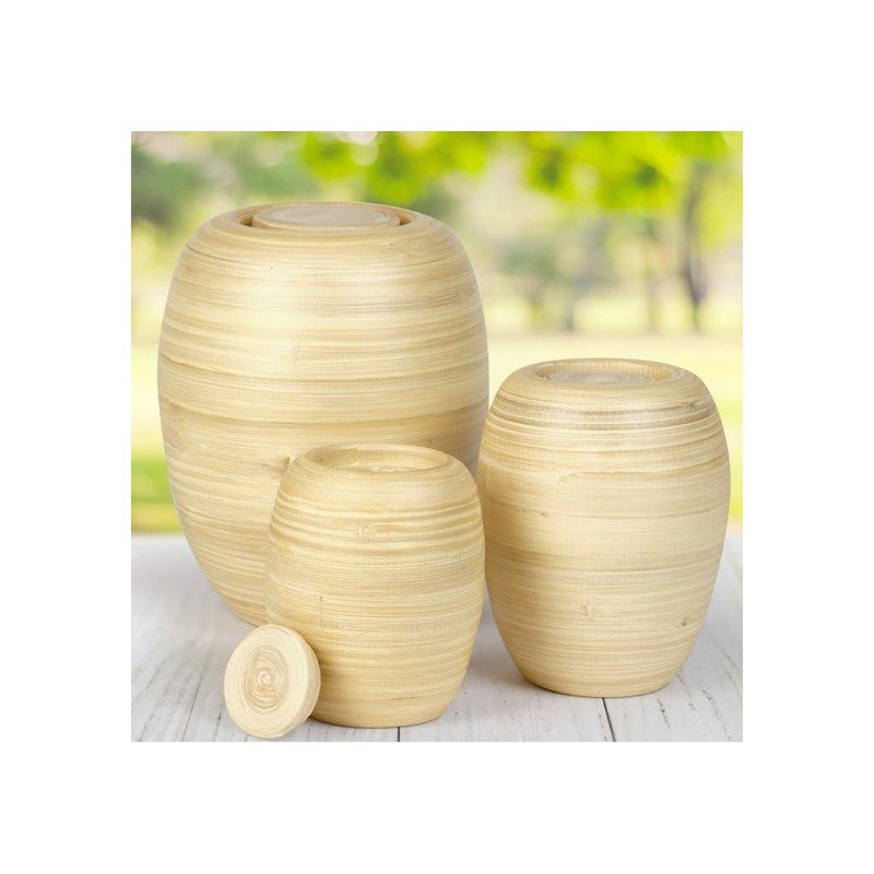 ecopet™ Bamboo Pet Cremation Urn Peace - 183 cubic inches