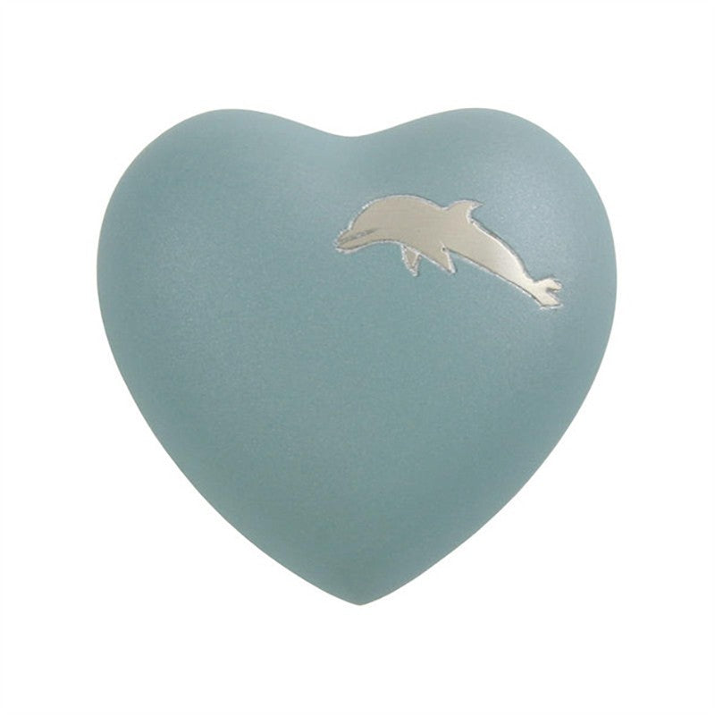 Aria Dolphin Heart Cremation Urn Keepsake