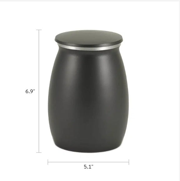 Satin Pet Cremation Urn – Slate – 85 cubic inches