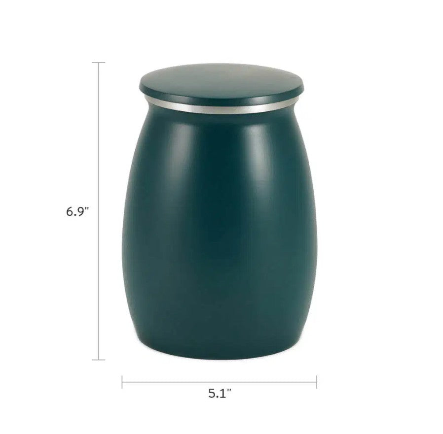 Nouveau Teal Sapphire Pet Cremation Urn - 85 cubic inches