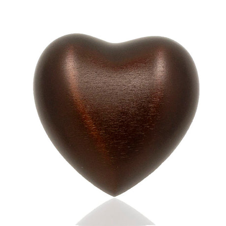 Chocolate Brown Heart Cremation Urn Keepsake