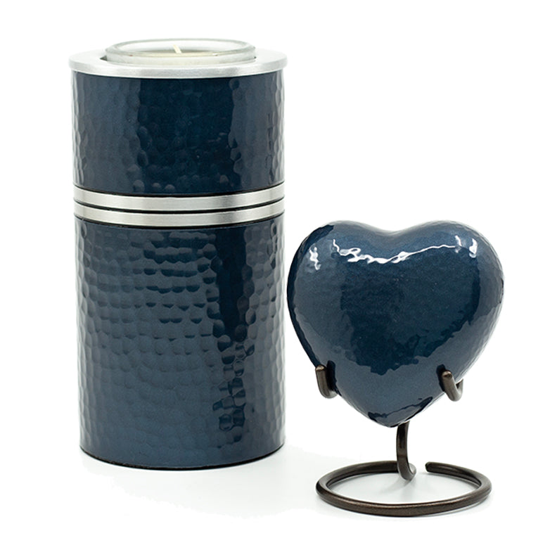 Blue Legacy Metallics Candle Keepsake Urn