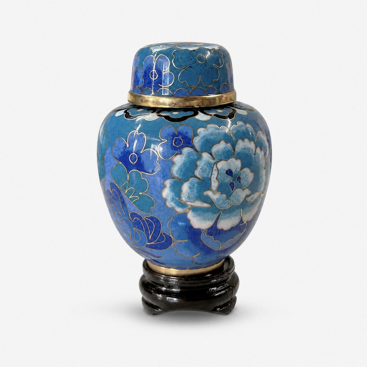 Indigo Garden Cloisonné Keepsake Urn