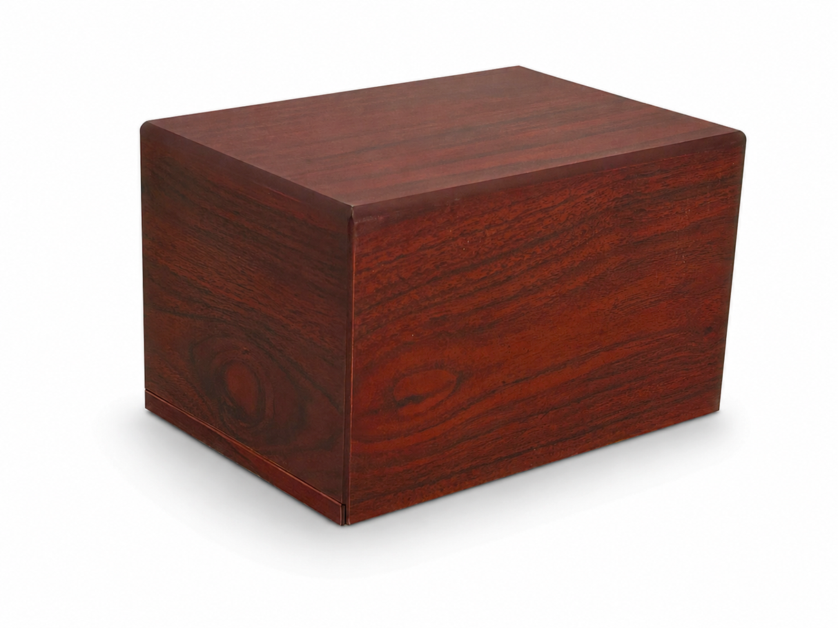 Adoration Cremation Urn Box, 200 cubic inch - Cherry