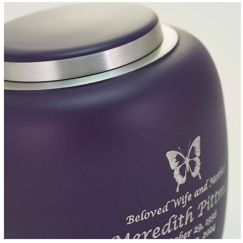 Emerson Amethyst Cremation Urn