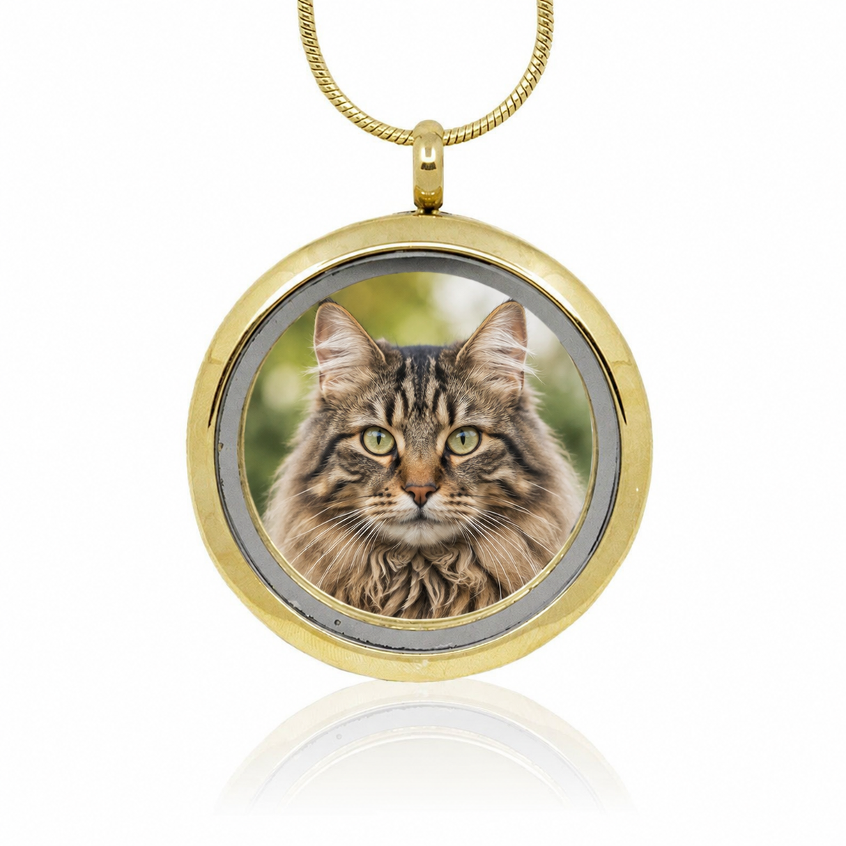Gold Stainless Steel Pet Photo Cremation Locket
