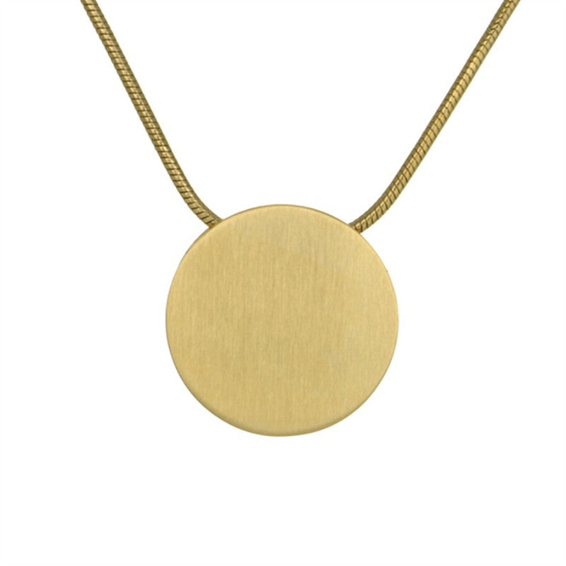 Bronze Disc Cremation Necklace