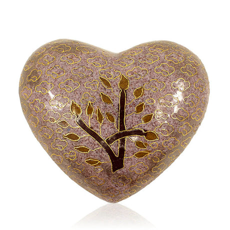 Tree of Life Heart Cremation Urn Keepsake - Cloisonne