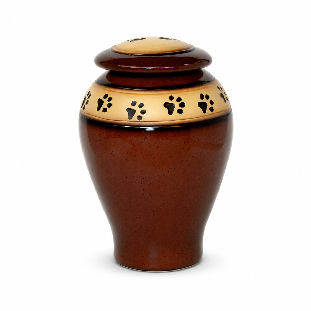 Loving Paws Auburn Ceramic Cremation Urn - 120 cubic inch capacity