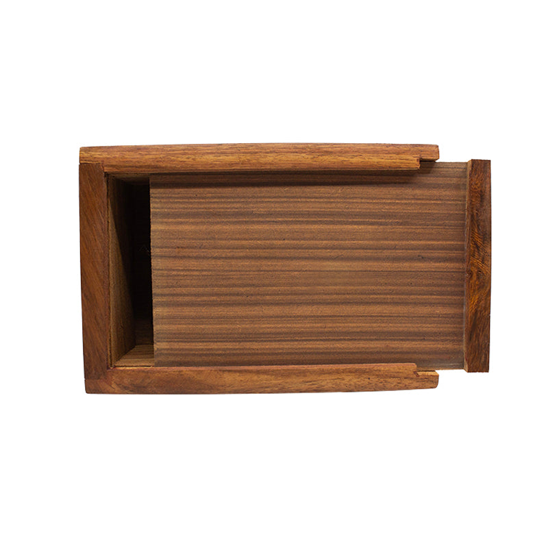 Rosewood Pet Cremation Urn with Brass Paw and Corner Detail - 25 cubic inches