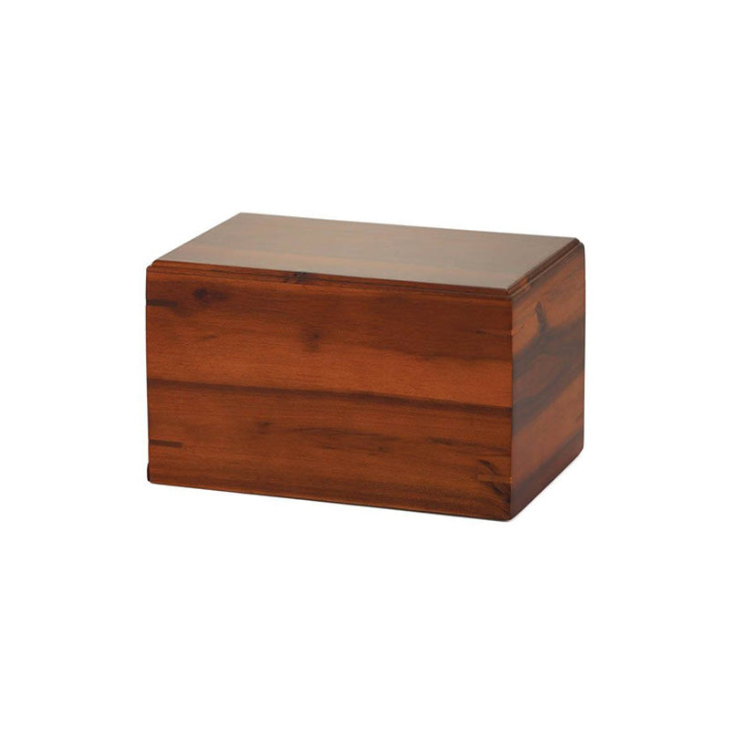 Acacia Wood Box Urn - 125 cubic inches - CASE OF 8