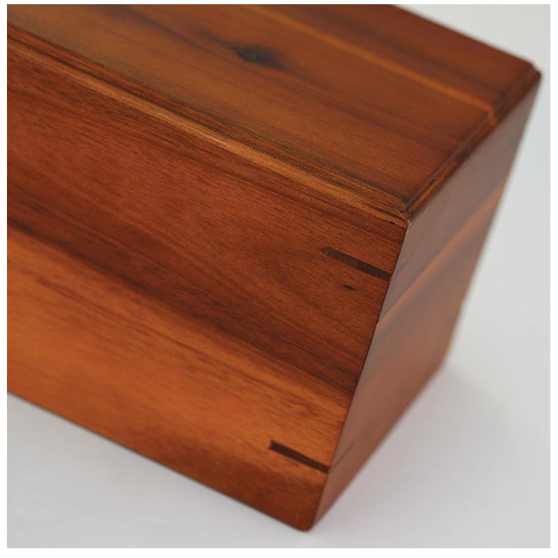 Acacia Wood Box Urn - 200 cubic inches - CASE OF 4