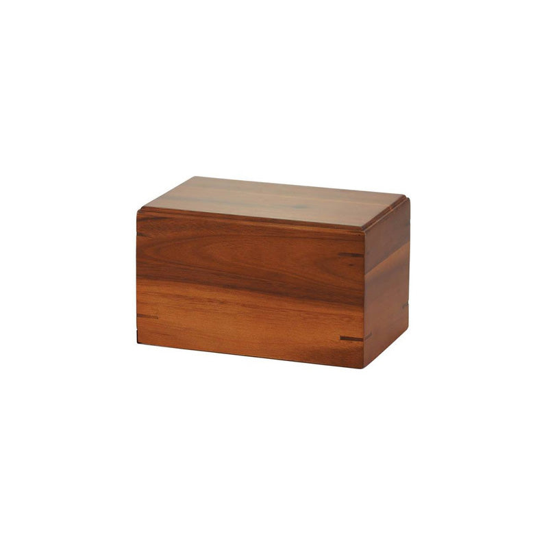 Acacia Wood Box Urn - 85 cubic inches - CASE OF 8