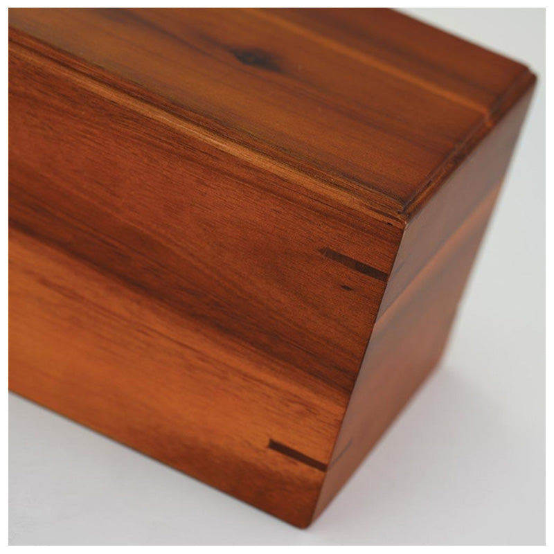 Acacia Wood Box Urn - 85 cubic inches - CASE OF 8