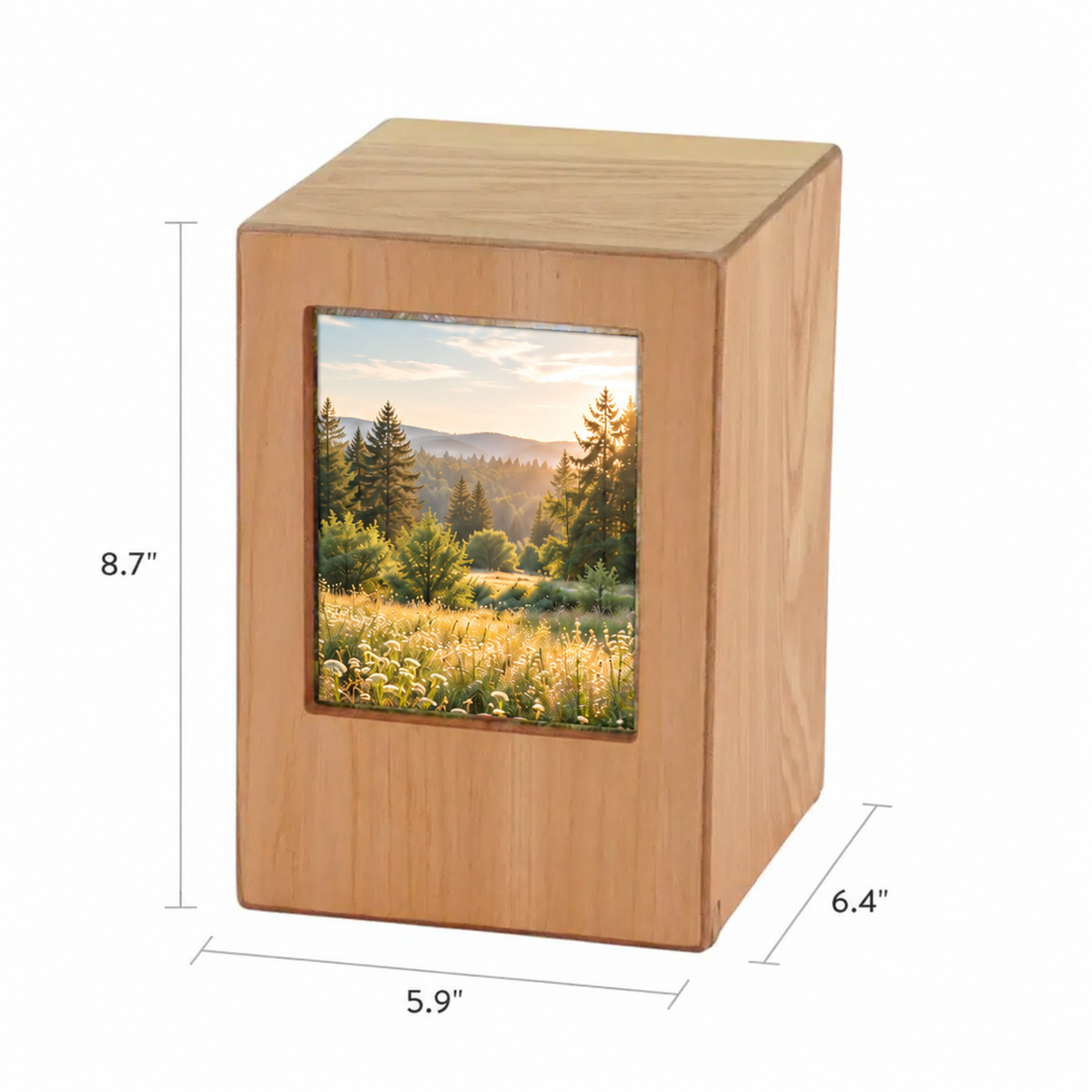 Natural Photo Cremation Urn - 200 cubic inch