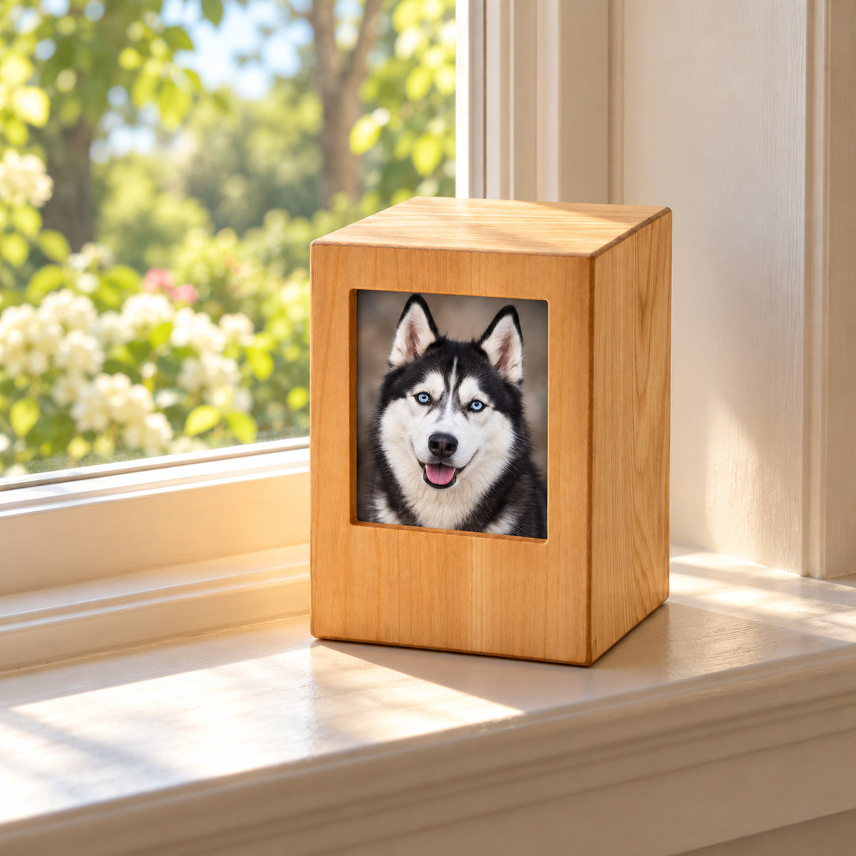 Natural Photo Cremation Urn - 200 cubic inch