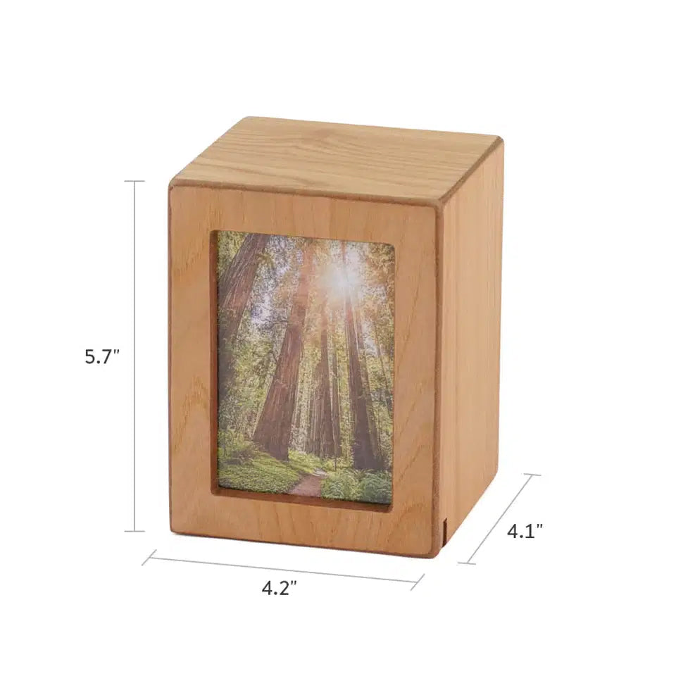 Natural Photo Cremation Urn - 40 cubic inch
