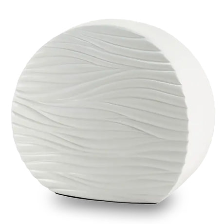 Windham Soft Waves Glossy White Cremation Urn