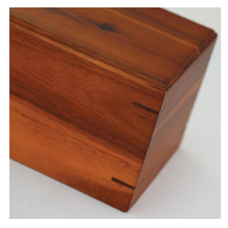 Acacia Wood Box Urn - 25 cubic inches - CASE OF 16