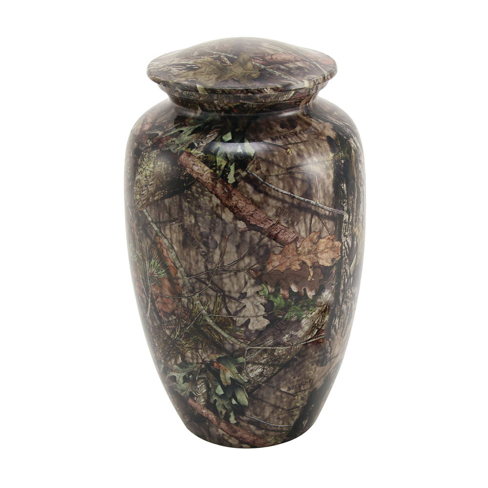 Mossy oak camo cremation urn