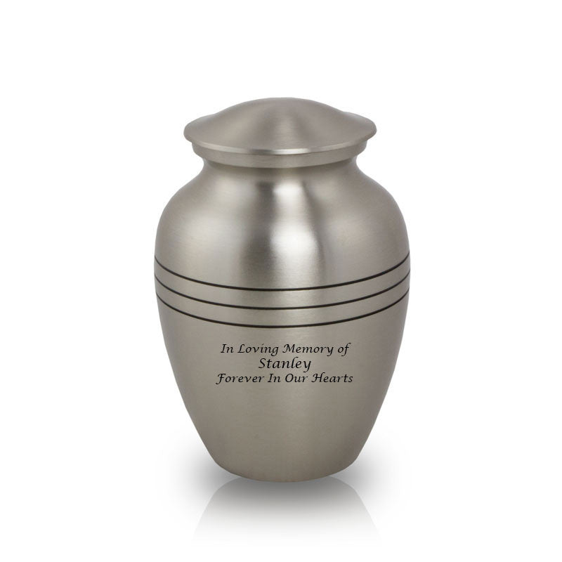 Small Classic Pewter Cremation Urn