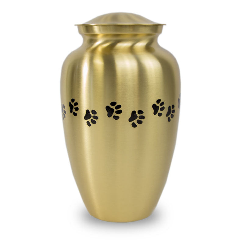 Bronze Paw print pet Cremation Urn - Large