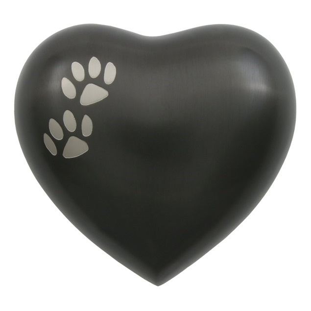 Arielle slate cremation urn heart paw print