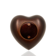 Chocolate Brown Heart Cremation Urn Keepsake