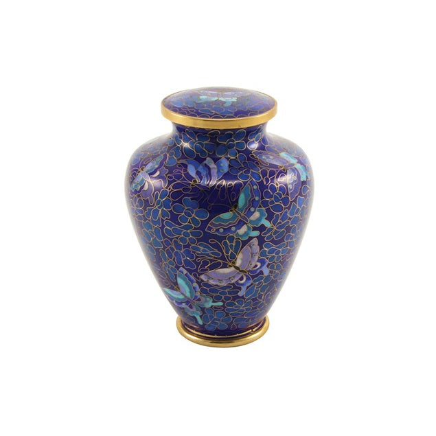 Nouveau Butterfly Extra Small Cloisonné cremation Urn