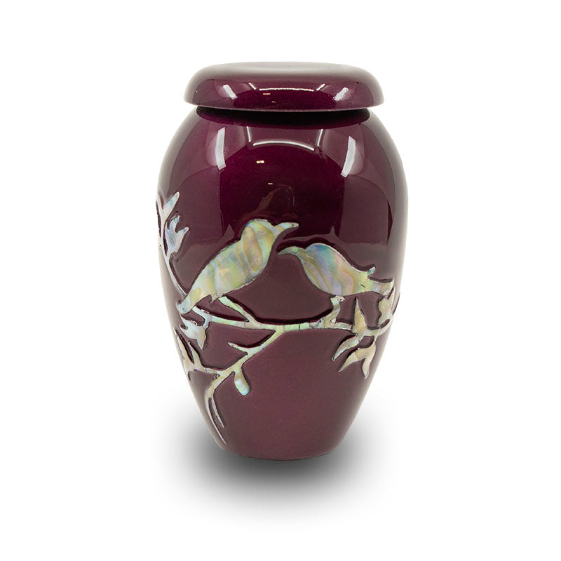 Songbird Mother of Pearl Keepsake - Purple