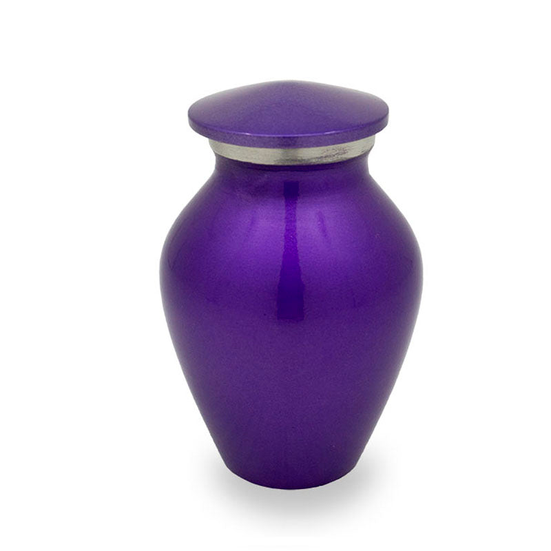 Deep purple cremation urn keepsake