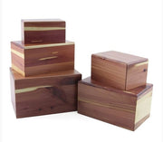 Natural Cedar Box Urn 45 cubic inches - CASE OF 16