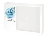 Shadowbox Pet Urn Angel Wings Blue