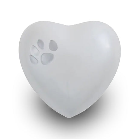 Odyssey Pet Paw Heart Keepsake - Pearl