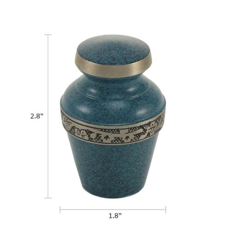 Avalon Evening Blue Cremation Urn - Keepsake