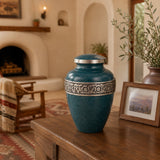 Avalon Evening Blue Cremation Urn - 200 cubic inches