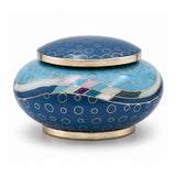 Opulence Teal Cloisonné Keepsake Urn