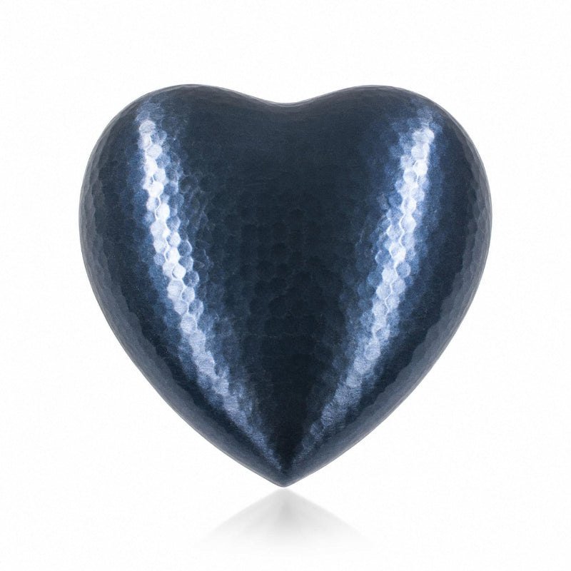 Blue Metallics Heart Keepsake Urn