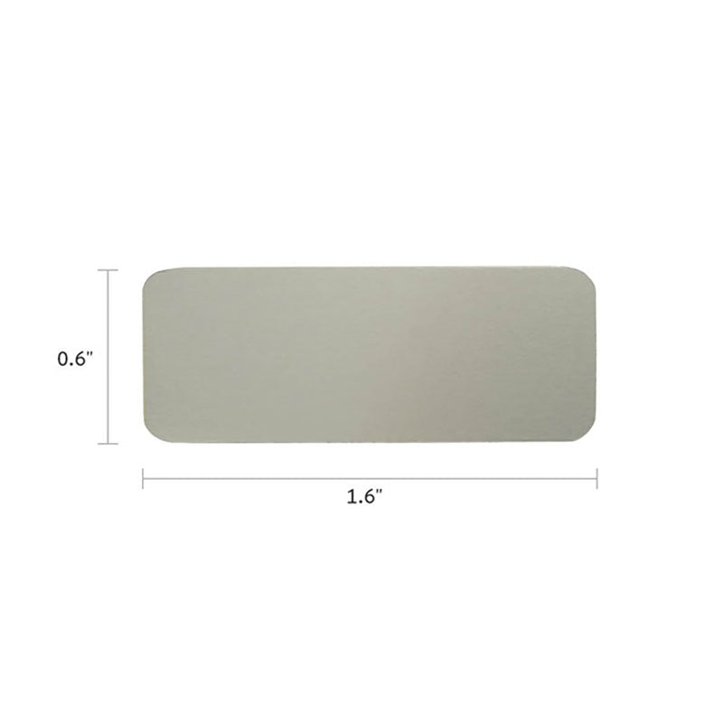 Small Metal Plate with Pewter Finish - .6" H X 1.6" L