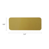 Gold Engravable Plate with Adhesive - .6"H - 1.6"W