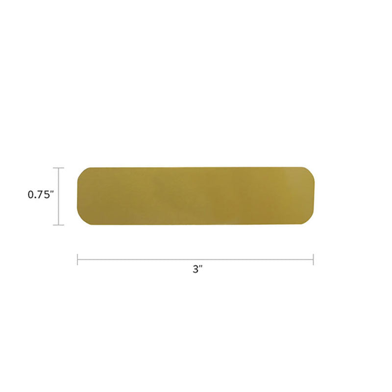 Large Gold Engravable Plate with Engraving - .75"H x 3.0"L