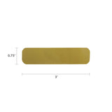 Large Gold Engravable Plate with Engraving - .75"H x 3.0"L