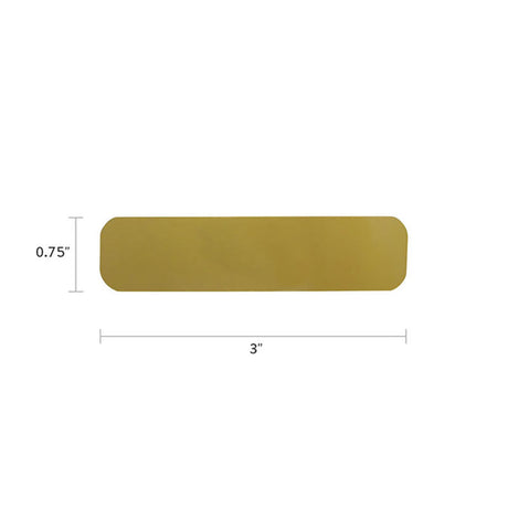 Large Gold Engravable Plate with Engraving - .75"H x 3.0"L