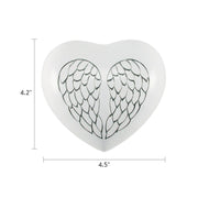 Arielle Heart Urn Angel Wings Pearl