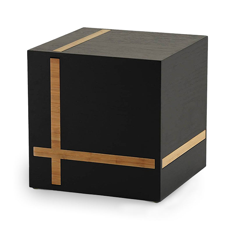 Modern Bristol Ebony and Bamboo Cremation Urn - XL 245 cubic inch