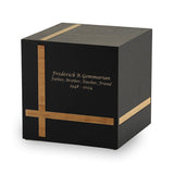 Modern Bristol Ebony and Bamboo Cremation Urn - XL 245 cubic inch