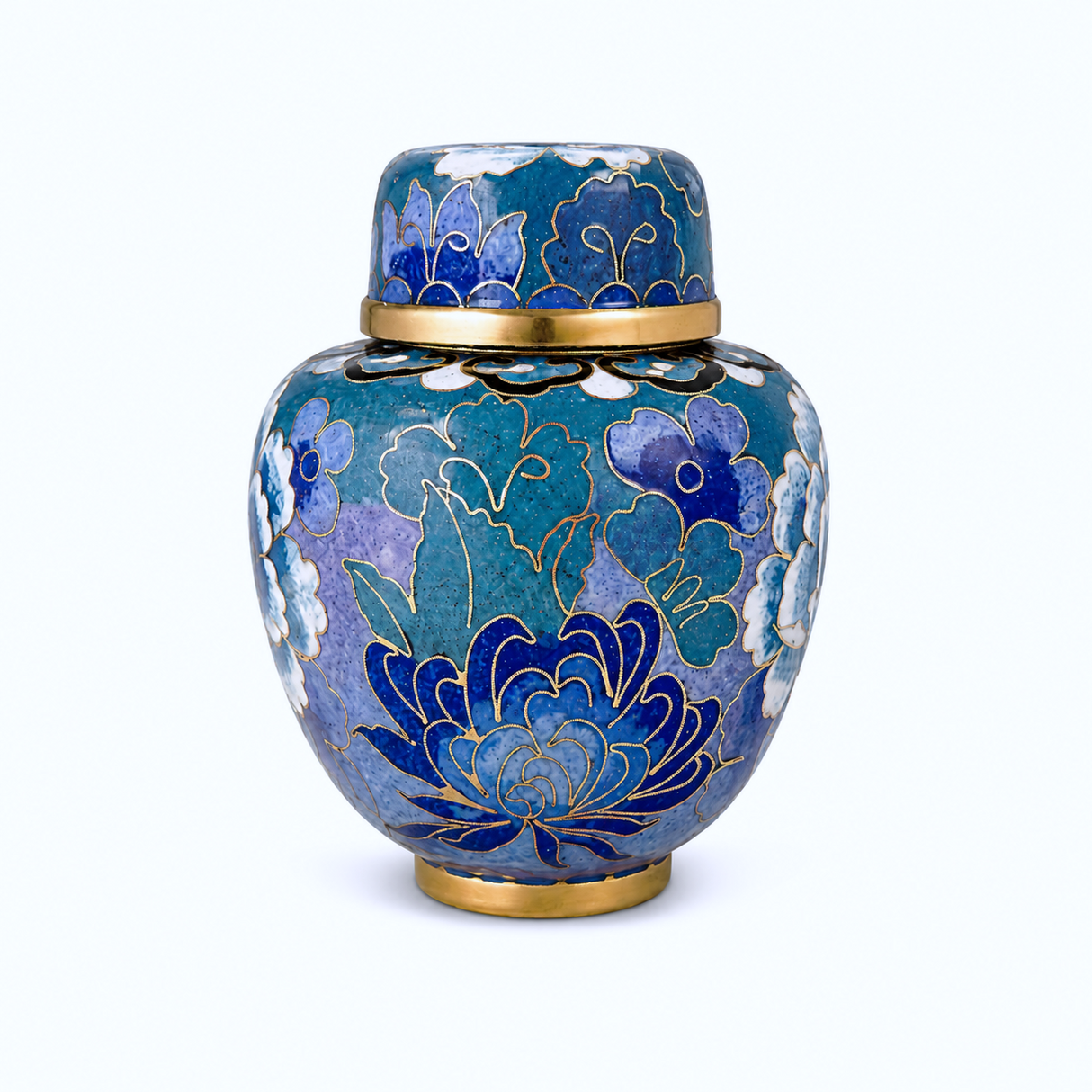 Indigo Garden Cloisonné Keepsake Urn